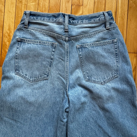Oak + Fort 100% cotton double button wide leg jeans - 27 but fits larger, 29 - Picture 4 of 4